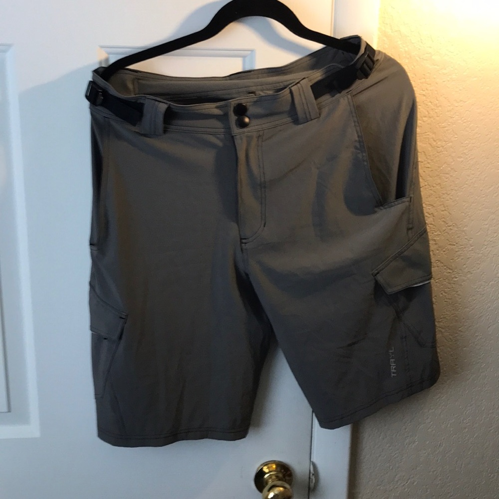 Gray cargo shorts